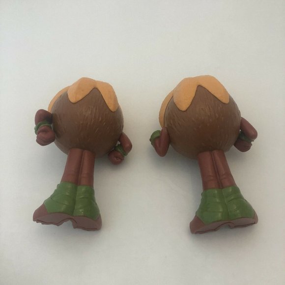 2 6" Kakamora Pirate Coconut Warrior Figure Maraca Music Instrument Disney Moana - Picture 2 of 12